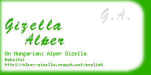 gizella alper business card